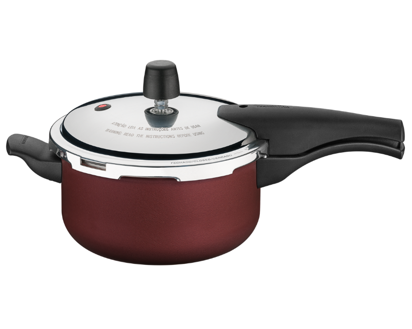 PANELA DE PRESSÃO ALUMÍNIO COM REVESTIMENTO INTERNO ANTIADERENTE 3,0L Ø 20 CM VANCOUVER VER - TRAMONTINA