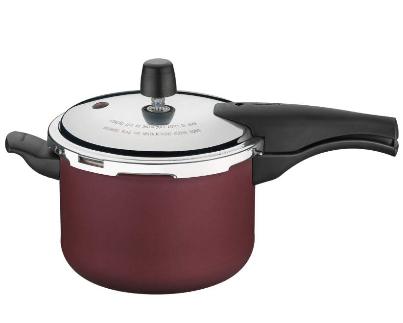 PANELA DE PRESSÃO DE ALUMÍNIO COM REVESTIMENTO INTERNO ANTIADERENTE 4,5L Ø 20 CM VANCOUVER  - TRAMONTINA