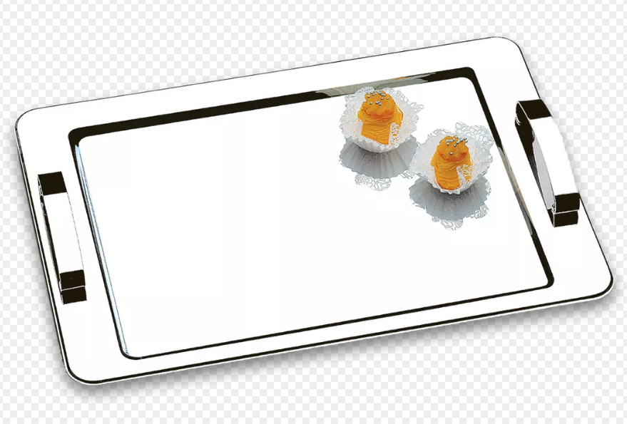 BANDEJA AÇO INOX COM ALÇA 40 X 28 CM ATINA - BRINOX