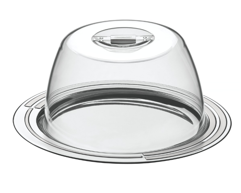 JOGO AÇO INOX PORTA QUEIJO/BOLO 2 PEÇAS CICLO - TRAMONTINA