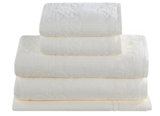 JOGO DE TOALHAS DE BANHO 5 PECAS LOLLIPOP 100% ALGODÃO MARFIM - BUDDEMEYAR 