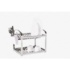 ESCORREDOR AÇO INOX 12 PRATOS COM ESCORREDOR DE TALHERES PLÁSTICO - SUPREMA - BRINOX 