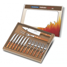 JOGO DE TALHERES INOX PARA CHURRASCO 14 PEÇAS POLYWOO - TRAMONTINA