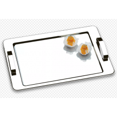 BANDEJA AÇO INOX COM ALÇA 40 X 28 CM ATINA - BRINOX