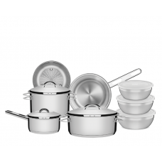 JOGO DE PANELAS INOX COM FUNDO TRIPLO 5 PEÇAS SOLAR - TRAMONTINA