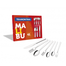 CONJUNTO TALHERES INOX 42 PEÇAS MALIBU - TRAMONTINA