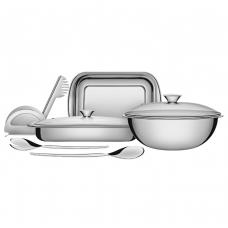 JOGO AÇO INOX COZINHA/MESA 7 PEÇAS COSMOS - TRAMONTINA