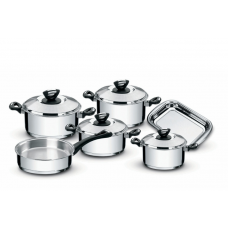 CONJUNTO DE PANELAS AÇO INOX COM FUNDO TRIPLO 6 PEÇAS SOLAR - TRAMONTINA