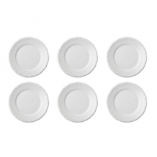 ESTOJO COM 6 PRATOS PARA SOBREMESA DE PORCELANA POMERODE - SCHMITD