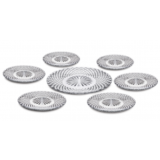 CONJUNTO DE PRATOS DE VIDRO DIAMOND 7 PEÇAS - EURO VDR 7572